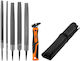 Neo Tools Handfeilen Metall Rund / Dreieck mit Griff