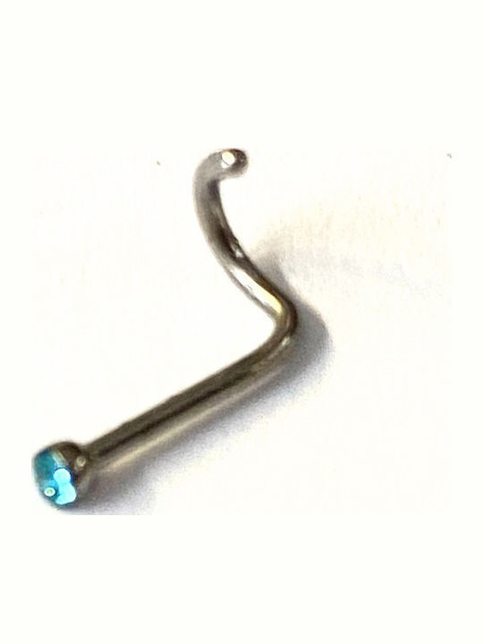 Amalfi Accessories Piercing Pentru Nas Din Oțel Albastru