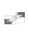Eurolamp Wall Decor Grey Metallic 80x5x50cm