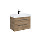 Topeshop Badezimmer Waschtisch-Einheit M80xB41.8xH54cm Eiche