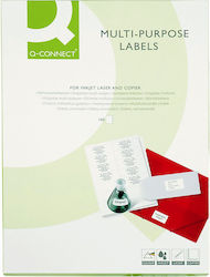 Q-Connect Etichete autoadezive A4 Rectangulare 70x32mm