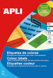 Apli Αυτοκόλλητες Ετικέτες Α4 Ορθογώνιες 210x297mm Apli Αυτοκόλλητες Ετικέτες Α4 Ορθογώνιες 210x297mm
