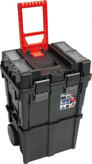 Dedra Räder Kunststoff Werkzeugkiste mit Toolbox