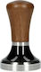 Barista Space Tamping Handle with Flat Surface 58mm in Brown Colour