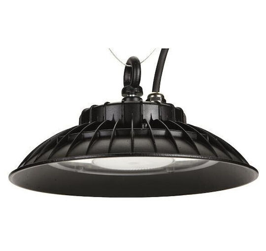 LED Светеща Лампа За Професионални Помещения Камбана 150W Неутрално Бяло 18000 Лумени С Вградена LED Черен
