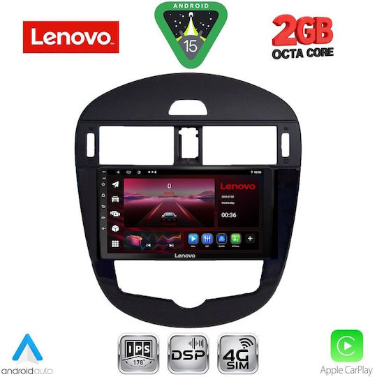 Lenovo Sistem Audio Auto pentru Nissan Pulsar 2014-2020 cu Clima (Bluetooth/USB/Wi-Fi/GPS/Apple CarPlay/Android Auto) cu Ecran Tactil 9"
