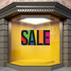 Schaufenster- und Wandsticker Ermäßigungen Sale 100x55cm
