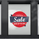 Schaufenster- und Wandsticker Ermäßigungen Super Sale 100x80cm