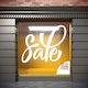 Schaufenster- und Wandsticker Ermäßigungen Sale 100x70cm