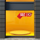 Schaufenster- und Wandsticker Ermäßigungs Sale Flagge 100x43cm