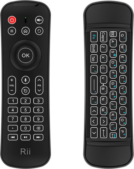 Riitek TV-Fernbedienung Kabellose Tastatur 2.4GHz Airmouse Micr