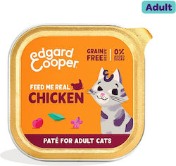 Edgard Cooper Chicken Paté Wet Food for Adult Cats with Chicken Grain Free 85gr