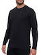 Athletic Long Sleeve Blouse Black