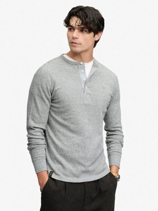 Superdry & Co Long Sleeve Blouse Grey Grit Marl