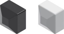Baks Защитен Капак за Алуминиев Профил Черен Ral9005 Nopal40x40cz 890403