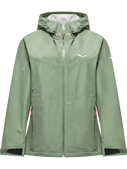 Puez Aqua 4 Ptx 2.5l Women's Jacket for Winter Light Green