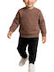 Kinder Sweatpants Set Mit Bluse Braun