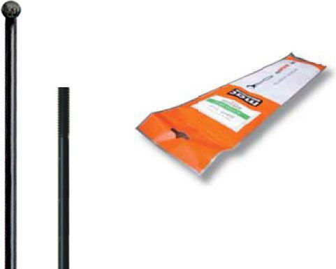 Cn Spoke Speichen Mac14 2.0-2.0-2.0 Edelstahl 286mm Schwarze 72 Stück