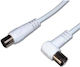 PremiumCord Cablul De Antenă Coaxial Masculin - Coaxial Feminin Alb 3m 1 Bucată