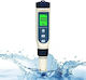 Tester Digital 5 În 1 Pentru Piscine Apă Electroliză Sare Ph Salinitate Tds Ec Măsurare Temperatură Ecran Lcd Iluminat Piscină Jacuzzi Acvariu Hidroponie