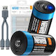 Newell Wiederaufladbare Batterien D Li-Ion 4000mAh 1,5V 2 Stück