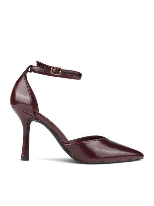 Pantofi cu toc Burgundy