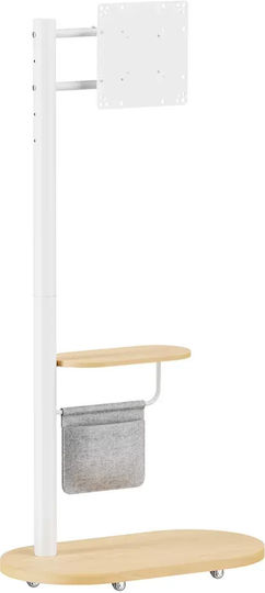 Brateck FS54-22T-02W Подова Стойка За Телевизор До 43" и 15kg Бял