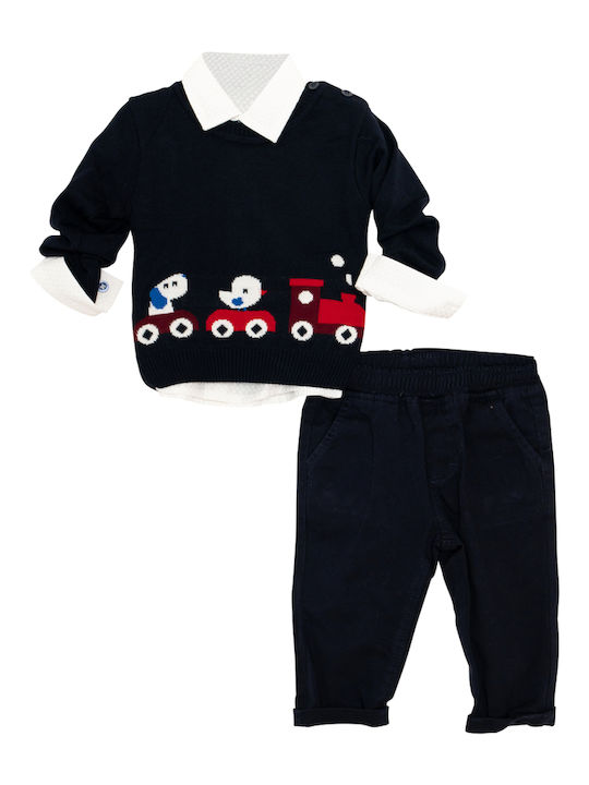 Restart Kids Set with Pants 3 Pieces Blue