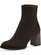 Damen Stiefeletten Mit Mittelhohem Braun Absatz