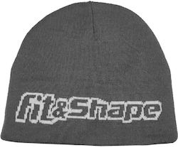 UpCycleStore Beanie Unisex Σκούφος Πλεκτός σε Γκρι χρώμα
