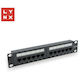 Panou De Patch Neprotejat Pentru Rack 10" 12 Prize Cat5e Negru