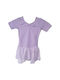 Kids Short Sleeve Bodysuit Skirt Grad Ballet Lavender