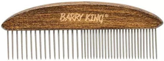 Barry King Гребен за Дългокосмести Кучета за Грижа за Козината Сив
