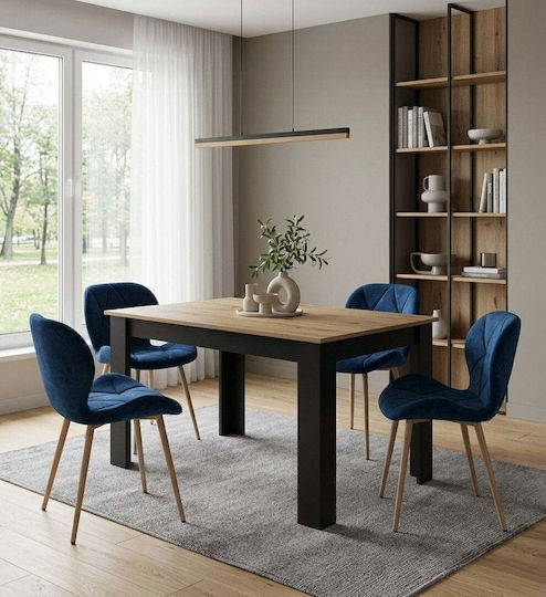 Καρέκλα Τραπεζαρίας Βελούδινη Navy Velvet 52x47x46εκ.