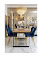 Velvet Dark Blue Dining Chair 54x60x88cm