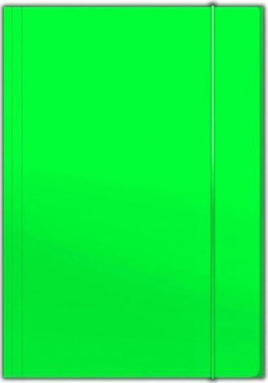 Barbara File Folder with Rubber Band and Flaps for A4 Paper Green