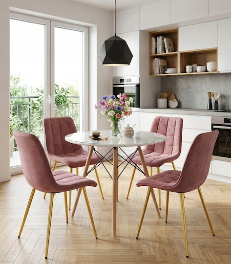 Velvet Dark Pink Dining Chair