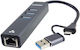 PremiumCord USB Hub 10 Ports USB 3.2 with USB-C / USB-A / Ethernet