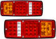 LED Трейлърни Задни Светлини 2 Бр 12v 28x11 Cm Стоп Индикатор Заден Ход