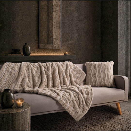 Teoran Tiger Sesselüberwurf 130x170cm Beige