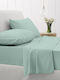 Sunshine Feelings 105 Σετ Σεντόνια Διπλά 200x270εκ. Aqua (4τμχ)