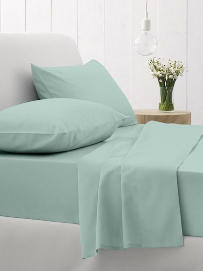 Sunshine Feelings 105 Σετ Σεντόνια Διπλά 200x270εκ. Aqua (4τμχ)