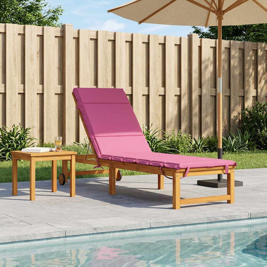 vidaXL Sunbed Cushion with Backrest Pink 60x200 cm
