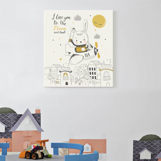 Caravelshop Kids Wall Art Canvas 70x63cm