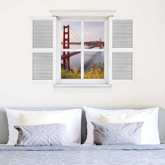 Dreidimensionales Wandsticker Golden Bridge San Francisco 75x100cm