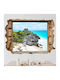 Dreidimensionales Wandsticker & Wandgemälde Ruinen des Tulum Karibik 60x90cm
