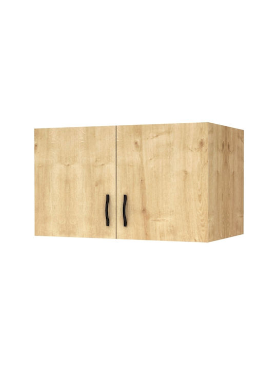 Megapap Rectangular Loft Closet Shelf from Chipboard Natural Beech 100x60cm GP028-0123,2