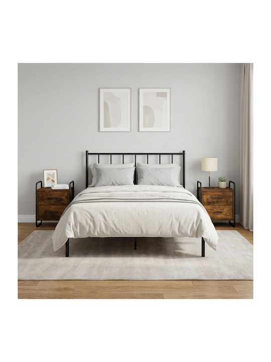 Black Wooden Bedside Tables 2 Pieces 40x30x50cm