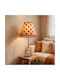 Crystal Table Lamp for E27 Fitting with Orange Shade and Silver Base