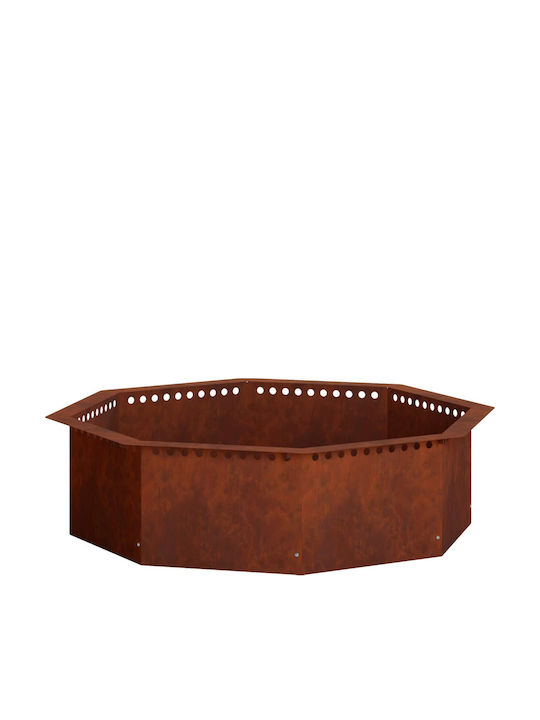 vidaXL Șemineu de Exterior Metalic Gri 80x80x25cm